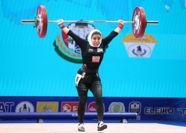 افزایش رکورد 8 کیلویی دختر 17 ساله ایران در وزنه برداری